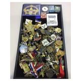 Assorted pins. Military and more.