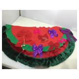 Christmas Tree skirt, decor bows and more.