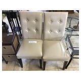 Pair of chairs w/hobnail accents