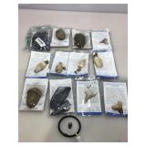 New damaged stones, fossils shark tooth Kalifano