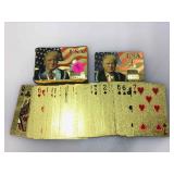 Deck of Gold Foil Trump Playing Card.