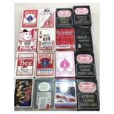 Decks of casino used playing cards.