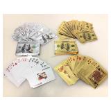 NIB. Metallic playing card desks.