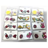 New sealed accessory pins on cards.