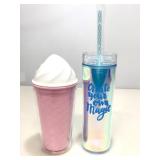 Pair of new reusable cups.