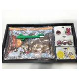New Bewaltz sparkle pouch with assorted items.
