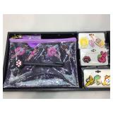 New Bewaltz sparkle pouch with assorted items.