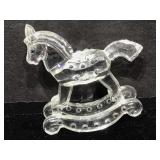 Swarovski rocking horse figure.