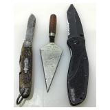Vintage pocket knife w/Kershaw knife and letter