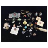 Assorted costume jewelry