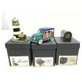 Assorted Art form trinket boxes  Lighthouse,
