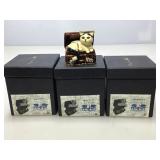 Assorted Art form trinket boxes  Cats.