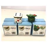 Assorted Art form trinket boxes   Dice and