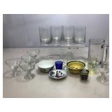 Assorted glassware and more.