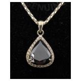 AGI certified black diamond pendant. 7.33 Cts. 18