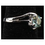 GGIL certified sterling 0.50 Cts blue diamond