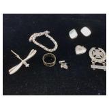 Collection of Sterling jewelry. 45.6 g