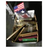 American Flag and assorted picture frames