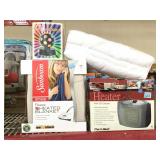 Sunbeam heated blanket in box and more