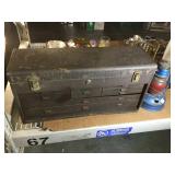 Metal toolbox and Lantern