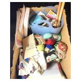 Box of assorted yarn and more