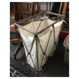 Metal hamper, approx 3 ft tall