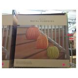 3 NIB Metal Pumpkins