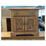 Wood night stand with doors