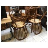 Four wood chairs