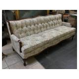 Vintage wood frame sofa w/ floral print