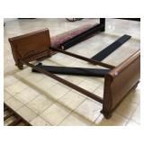 Small single size wood bed frame