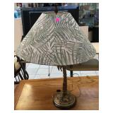 Table top lamp with palm design