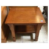 Wood side table. Approx 2.5 feet long