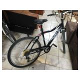 Black mountain bike with some shimano