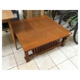 Wood coffee table. Approx 3 feet long