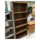 Wood bookshelf. Approx 6.5 feet tall