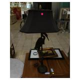 Table top lamp with swan design