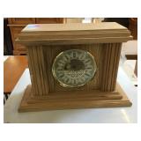 Wood desk clock