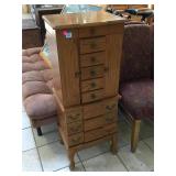 Wood stand up jewelry box