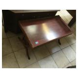 Wood coffee table. Approx 3 feet long