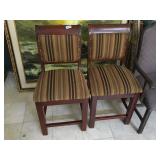 Two wood chairs