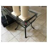Glass side table