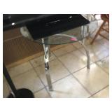 Glass side table