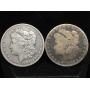 2-Silver Morgan Dollars