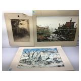 Assorted original art. Unframed.