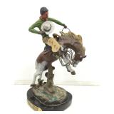 CM Russell Bronze Sculpture. Bronco Twister