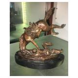 The Wicked Pony Miniature bronze statue on stone