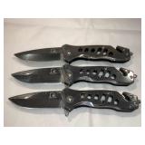 3 New Falcon Pocket Knives, approx 6 inches long