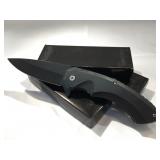 3 NWB Black pocket knives, approx 8 inches long