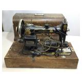 Vintage national Rotary sewing machine in wood